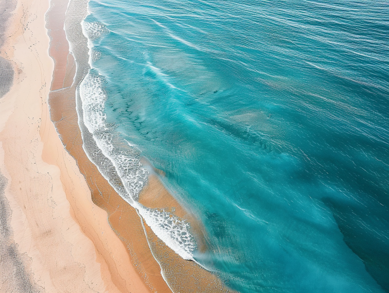 夏日海滩蓝色海洋度假摄影图(3696x2784)