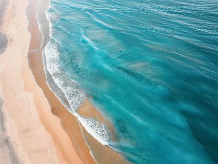 夏日海滩蓝色海洋度假摄影图