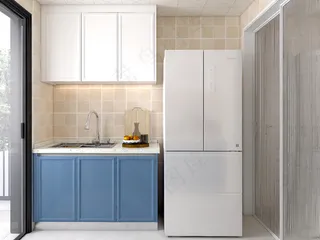 清新简约厨房效果图1