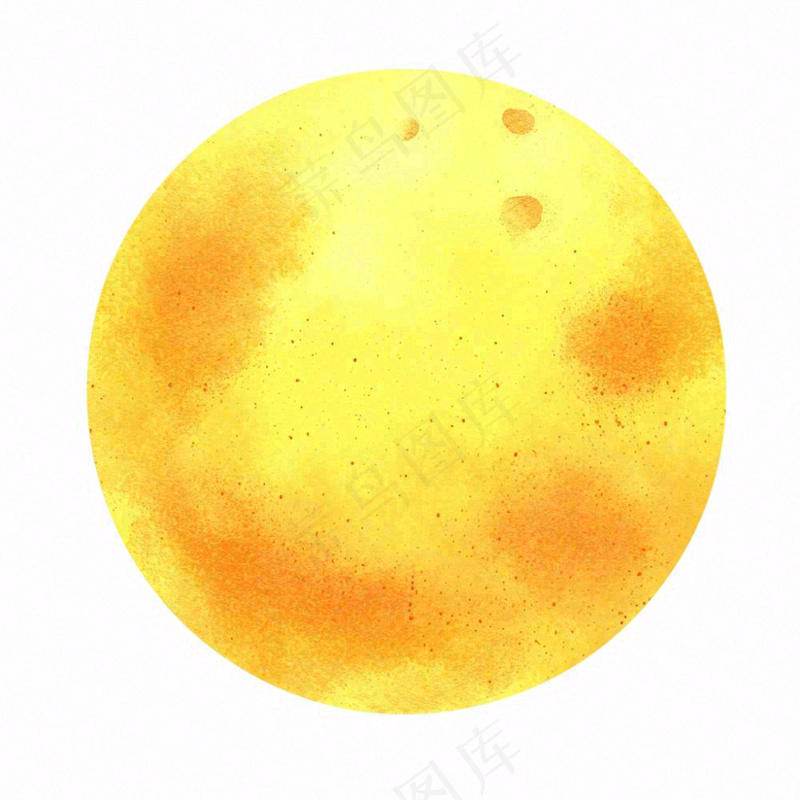 月亮月球天气卡通插画免抠(1024x1024)