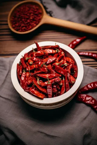 红辣椒干辣椒干货调料摄影图