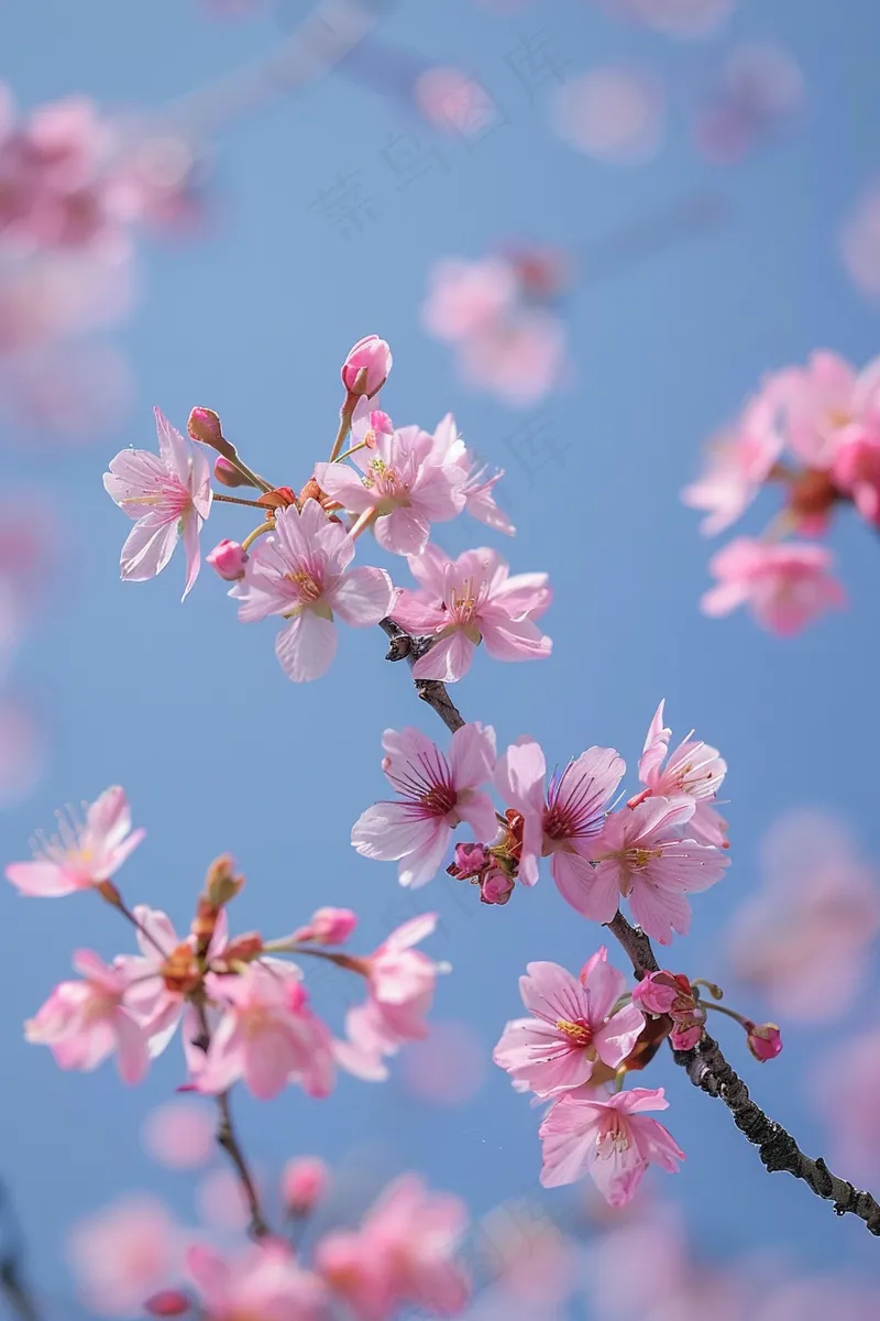 春日樱花花朵摄影图(2688x4032)