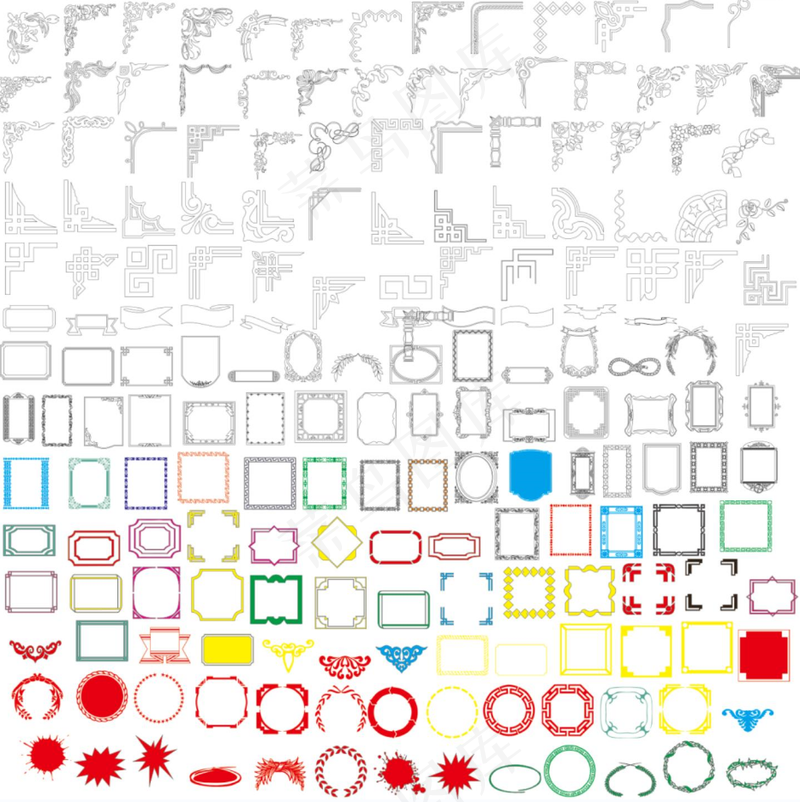 花边矢量图cdr矢量模版下载