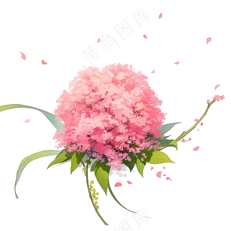 粉色花朵桃花玫瑰免抠素材76