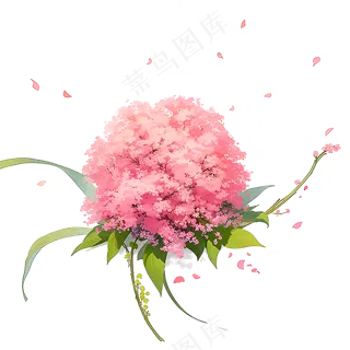 粉色花朵桃花玫瑰免抠素材76