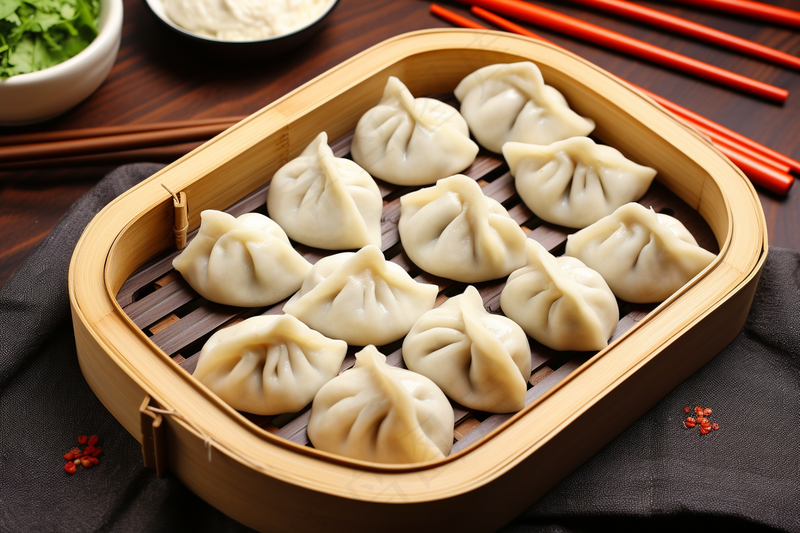 饺子包饺子新年团聚吃饺子美食摄影图