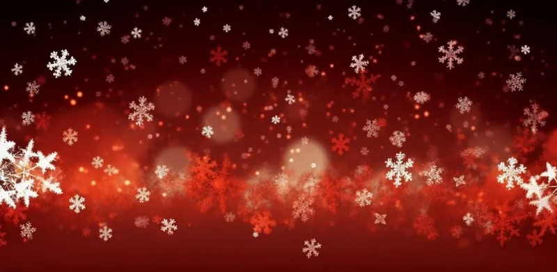 红色闪光粒子雪花光晕灯光喜庆摄影背景图(1568x768)