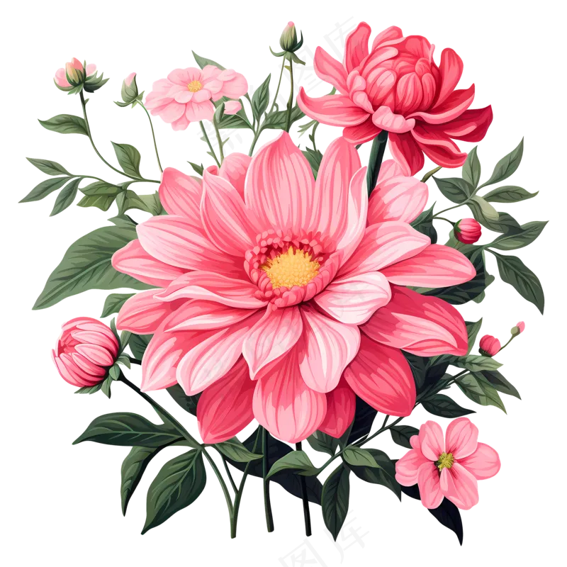 免抠花束素材