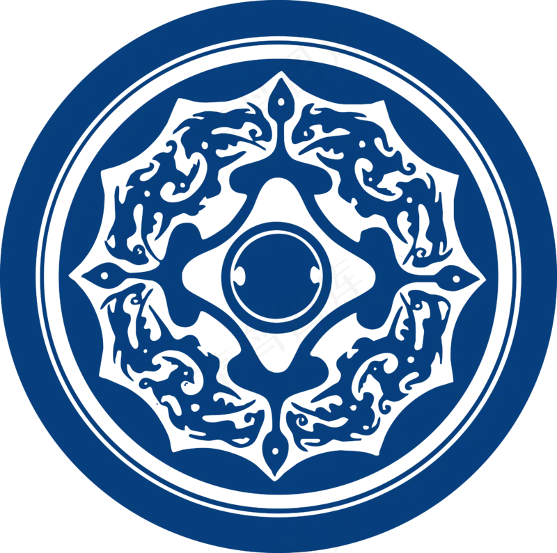 古代青花瓷图案花纹中国风图案祥云纹理传统图腾矢量AI设计免扣素材