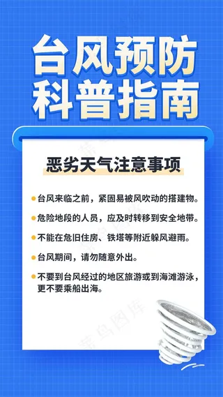 台风预警公益海报