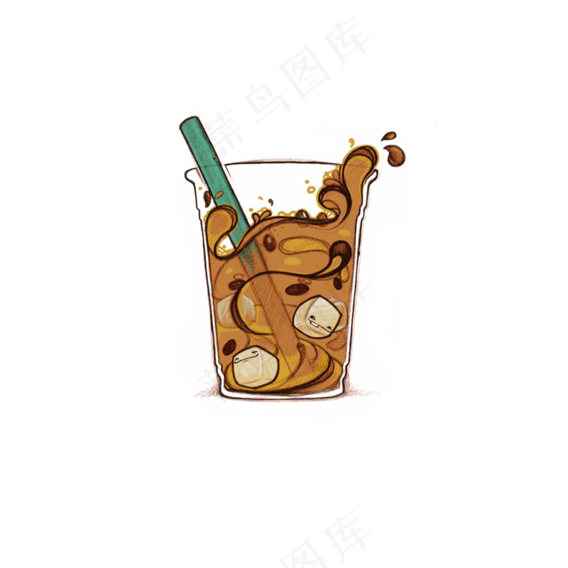 免抠咖啡加冰