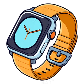 免扣一个卡通彩色的手表