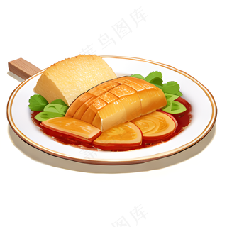 橙色果冻糕点美食西式80