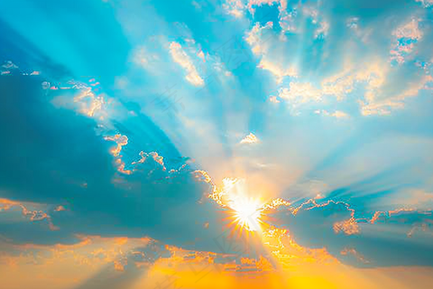 蓝天白云天气天空摄影图