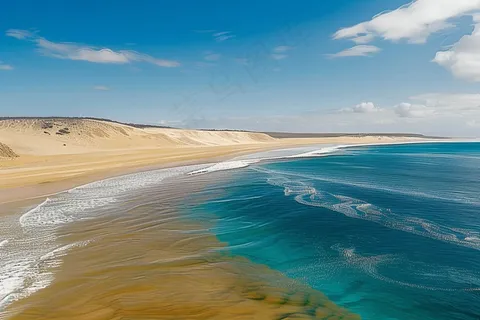 夏日海滩蓝色海洋度假摄影图