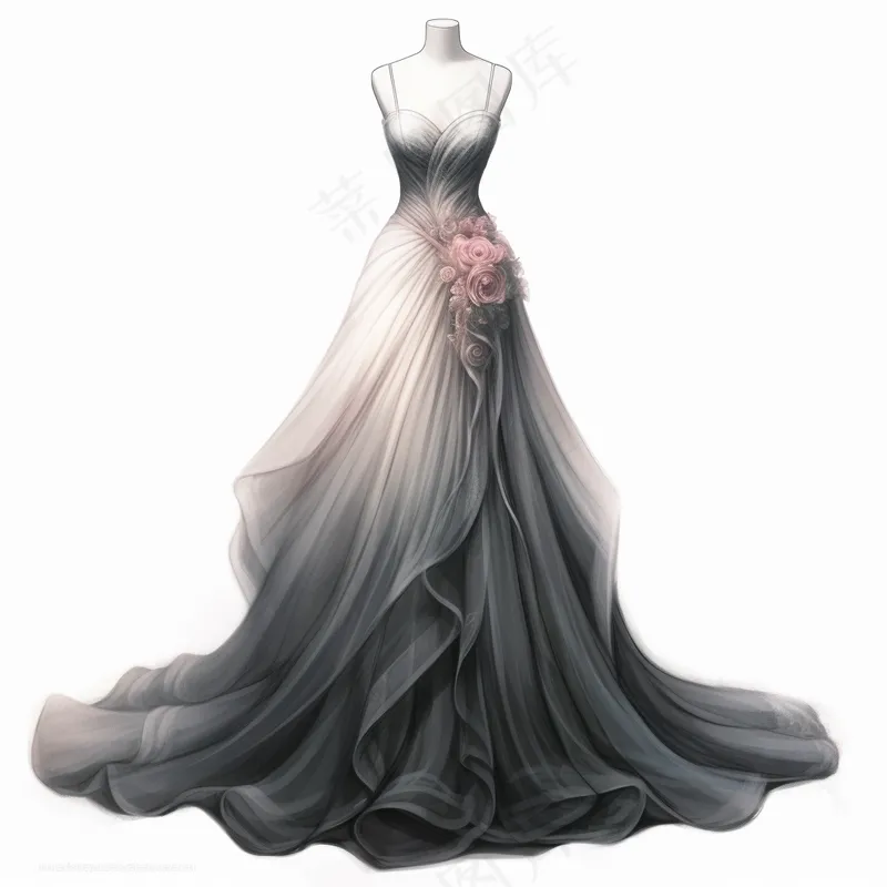 婚纱设计稿插画背景