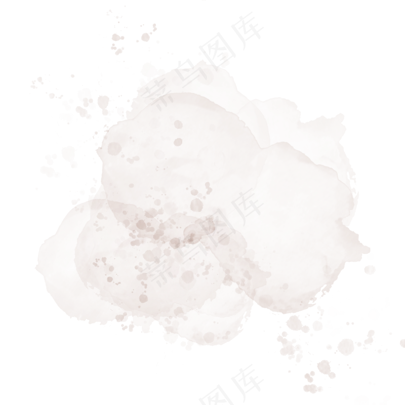 中国新年传统水墨晕染彩色免扣图片素材42