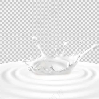 白色牛奶装饰元素矢量免扣AI素材