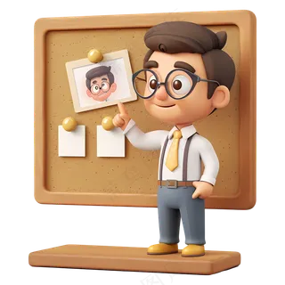 免抠戴眼镜的卡通人物