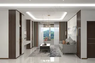 新中式风格客厅效果图2