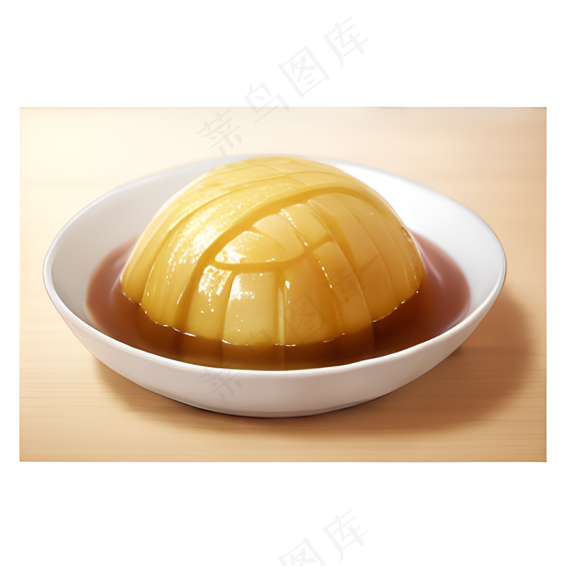 橙色果冻糕点美食西式1