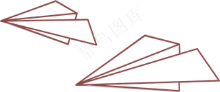 卡通手绘箭头纸飞机PNG免抠元素图片海报背景儿童装饰漂浮