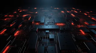 黑暗电路板科技发光背景