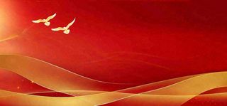 红色大气年会节日活动庆祝金线鸽子红色背景