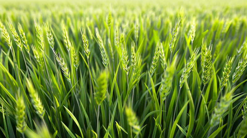 小麦绿色麦穗小满芒种粮食丰收摄影图