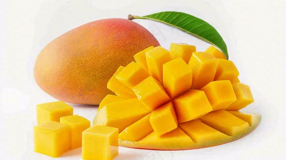 新鲜芒果水果摄影图