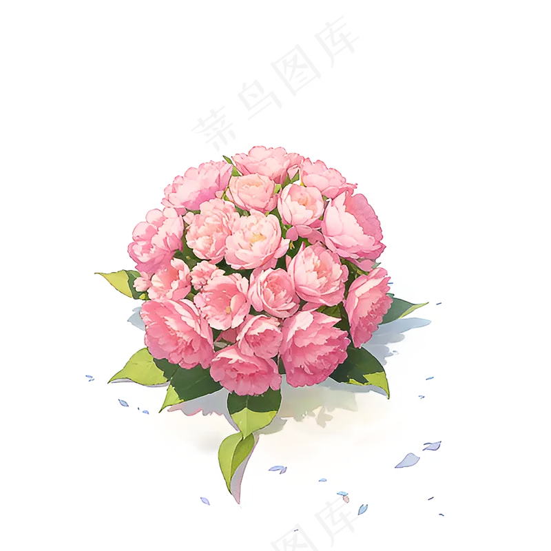 粉色花朵桃花玫瑰免抠素材93