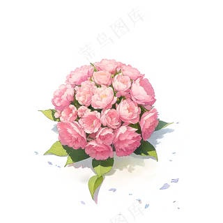 粉色花朵桃花玫瑰免抠素材93