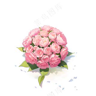 粉色花朵桃花玫瑰免抠素材93
