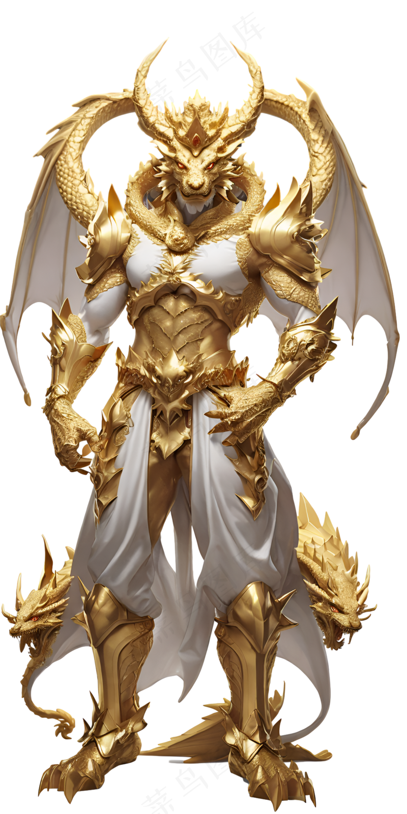 金色立体霸气龙年形象