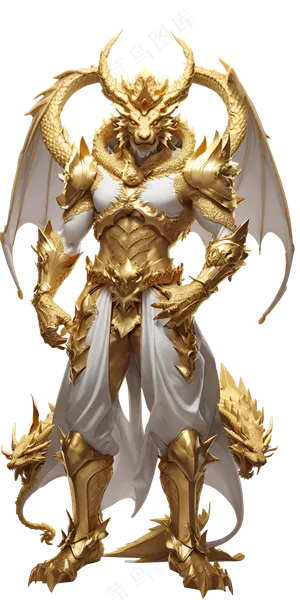 金色立体霸气龙年形象