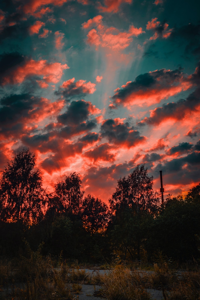 夕阳晚霞图片