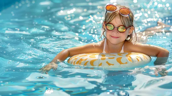 游泳池玩水的儿童夏日清凉摄影图 游泳池玩水的儿童夏日清凉摄影图