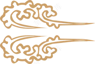 中式传统PNG免扣祥云中国风古典云吉祥图案工笔画创意素材 