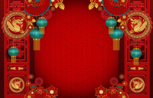 红色中国春节节日新年春节素材背景图