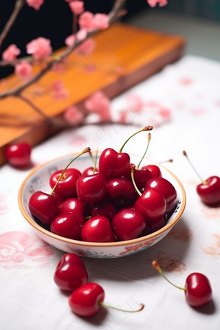 新鲜樱桃车厘子水果摄影图