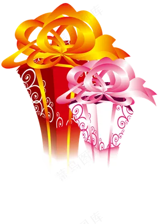 红色礼物包装盒矢量免扣AI素材