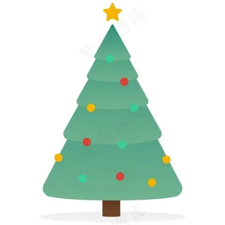 插画素材丨圣诞节丨平安夜丨圣诞树丨PPT素材