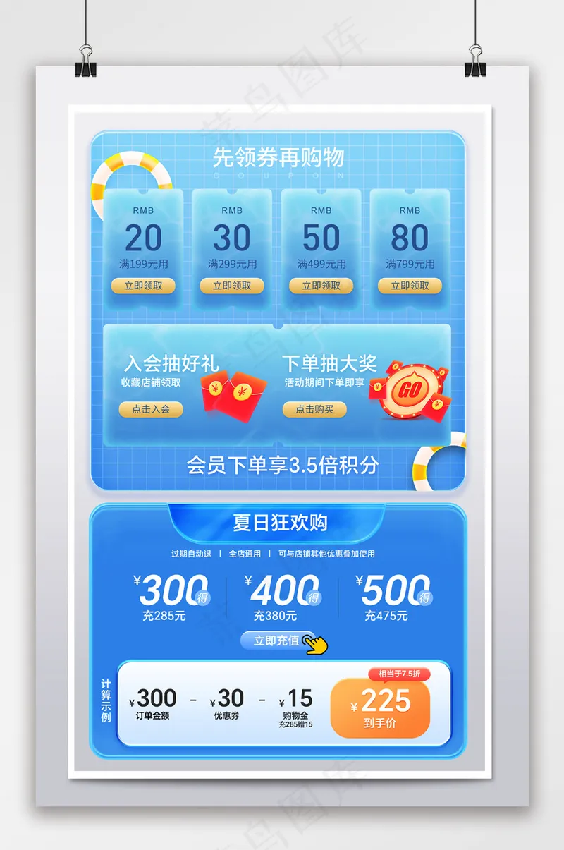 创新电商京东优惠券psd模版下载