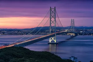 城市立交桥紫色背景