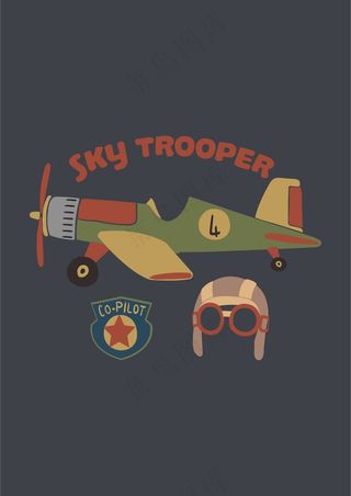 飞行帽 小飞机飞行员