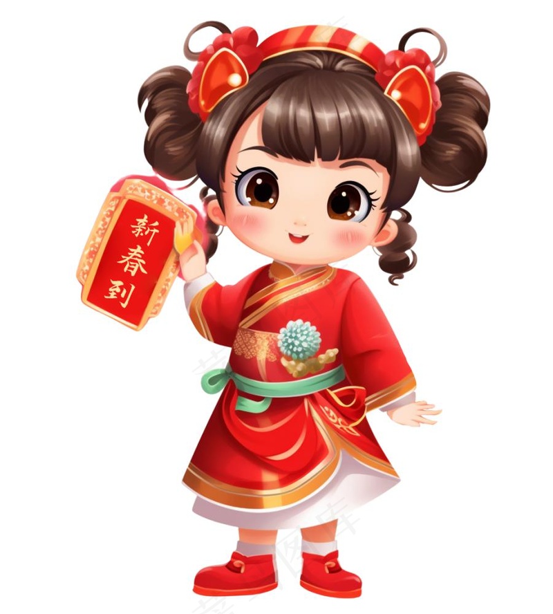 可爱福娃新年形象(1024x1136)