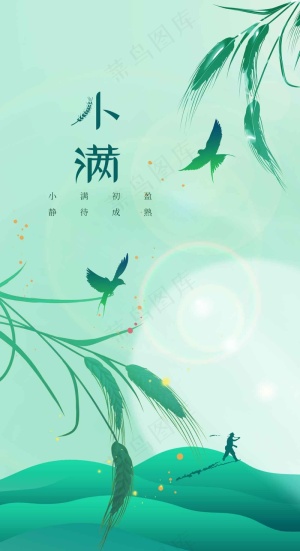 小满节气传统海报