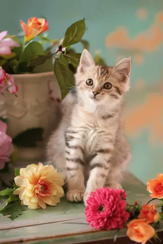 猫咪宠物猫可爱动物摄影图