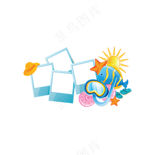 免扣夏日蓝色背景