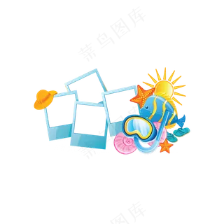 免扣夏日蓝色背景